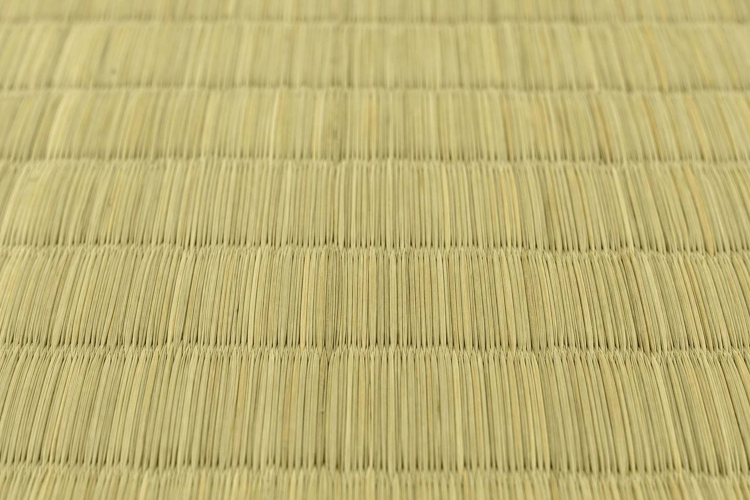 Close-up of tightly woven rush grass on a tatami mat surface